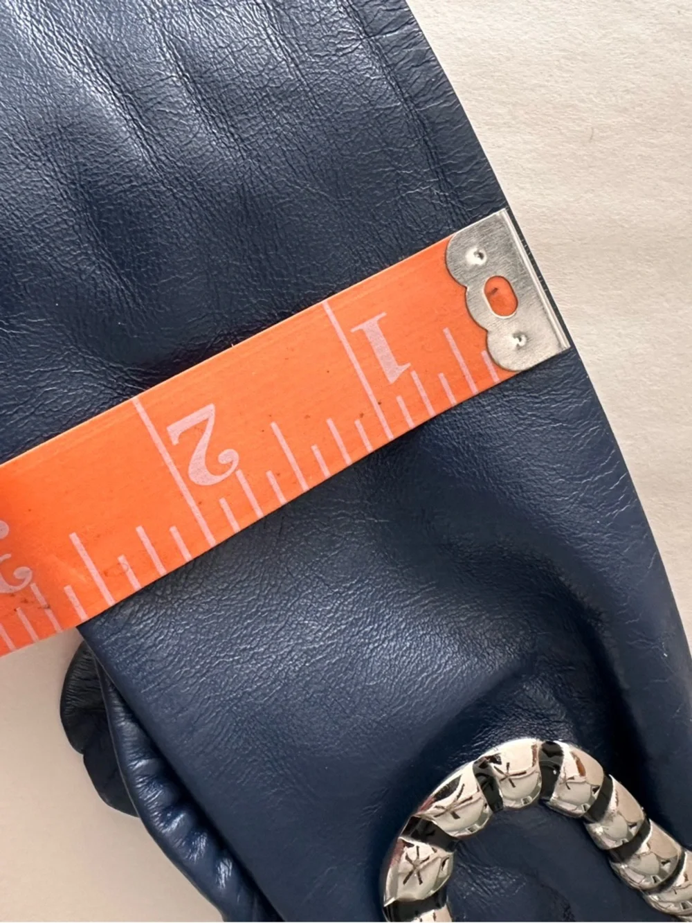 VINTAGE DAME BLUE LEATHER STATEMENT BUCKLE WASIT BELT